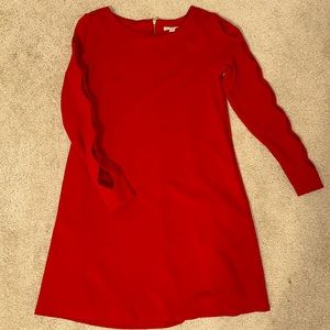 Cato’s red cutout sleeve shift mini dress. Size: XS.